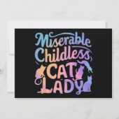 Invitation Dame Chaton Sans Enfant Misérable (Devant)