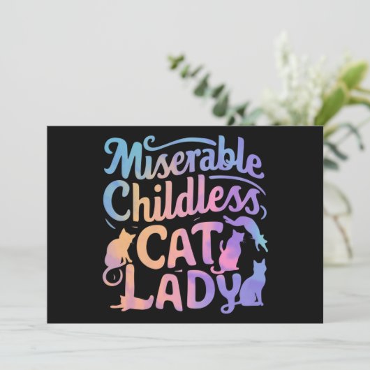 Invitation Dame Chaton Sans Enfant Misérable (Debout devant)