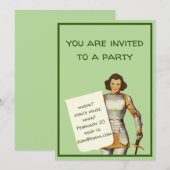 Invitation Dame Chevalier Brune (Devant / Derrière)