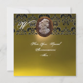 INVITATION DAME DE CAMEO ANTIQUE, FÊTE DE DÉGUSTATION DE VIN (Dos)