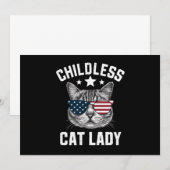 Invitation Dame de chat sans enfants 2024  (Devant / Derrière)