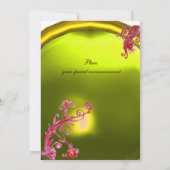 Invitation DAME DU LAC , bleu rose jaune vif brillant (Dos)