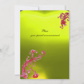 Invitation DAME DU LAC , bleu rose jaune vif brillant (Dos)