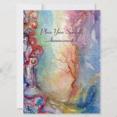 Invitation DAME DU LAC, bleu rose vibrant (Dos)