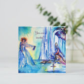 Invitation DAME DU LAC EXCALIBUR Magie et Mystère Parchemin (Debout devant)