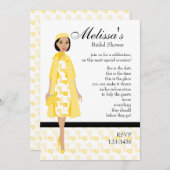 Invitation Dame En Jaune (Devant / Derrière)