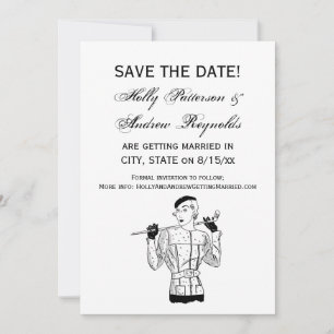 Invitation Dame golfeuse élégante des années 1930 avec club d