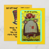 INVITATION DAME RIANTE PERSONNALISER FUN ET EZ2 D'INVITATION (Devant / Derrière)