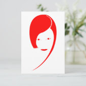Invitation dame rouge (Debout devant)