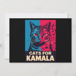 Invitation Dame sans enfants et avec un chat vote Kamala Harr