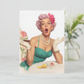 Invitation Dame Surprise Glamour Rétro (Debout devant)