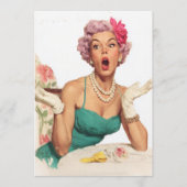 Invitation Dame Surprise Glamour Rétro (Devant)