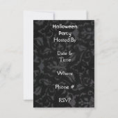 Invitation Dame vintage avec masque Halloween (Dos)
