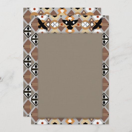 Invitation d'Amérindiens Crow (Devant / Derrière)