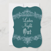 Invitation Dames baroques vertes sorties nocturnes V03 (Dos)