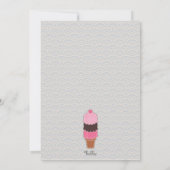 Invitation Dames Crème de glace Cone Fête moderne Anniversair (Dos)