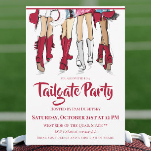 Invitation Dames de bottes cramoisies pour le Alabama Footbal