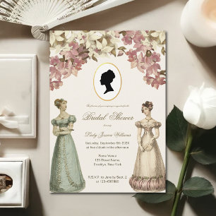 Invitation Dames de Régence Vintage Floral Orchidée Shower de