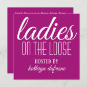 Invitation Dames déchaînées Personnalisé (Devant / Derrière)