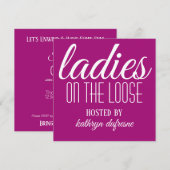 Invitation Dames en liberté personnalisées (Devant / Derrière)