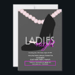 Invitation Dames Night Club Bar Heel Pearls Circulaire<br><div class="desc">Circulaire Club pour événements promotionnels</div>