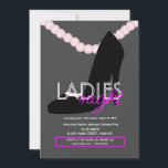 Invitation Dames Night Club Bar Heel Pearls Circulaire<br><div class="desc">Circulaire Club pour événements promotionnels</div>