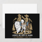 Invitation Dames Nous Roulons À Dawn Kamala Harris Walz Chat  (Devant / Derrière)