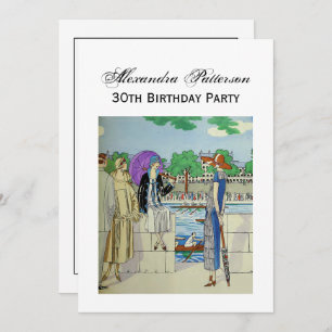 Invitation Dames vintages des années 1920 à Crew Race Regatta