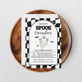 Invitation Damier Rétro Spooktacular Halloween
