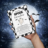 Invitation Damier Rétro Spooktacular Halloween