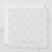 Invitation Damier rose et rose baptême (Dos)