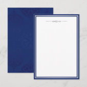 Invitation Damier Royal Bleu (Devant / Derrière)
