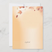Invitation d'amour d'automne (Dos)