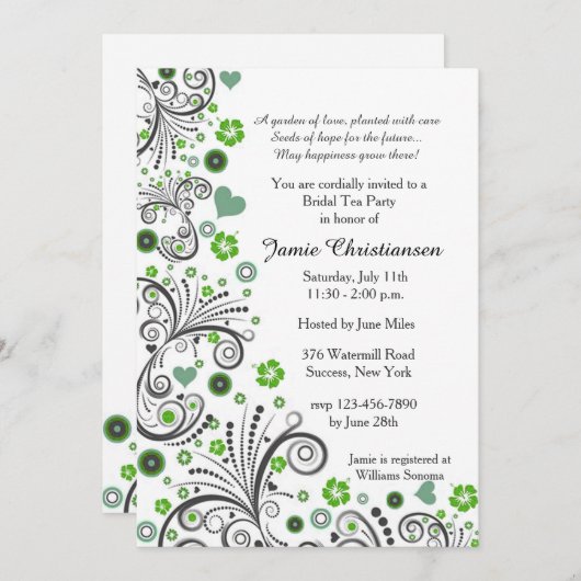 Invitation d'amour de ressort (Devant / Derrière)