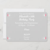 Invitation d'amour flamant rose horizontal (Dos)