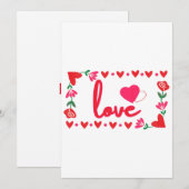 Invitation d'amour pour la Saint-Valentin (Devant / Derrière)