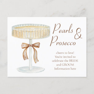 Invitation d'amour pour une douche de mariée Perle