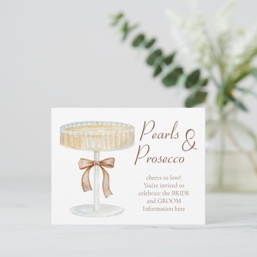 Invitation d'amour pour une fête de mariage Perles (Debout devant)