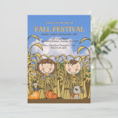 Invitation d'amusement de chute (Debout devant)