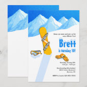 Invitation d'amusement d'hiver de surf des neiges (Devant / Derrière)