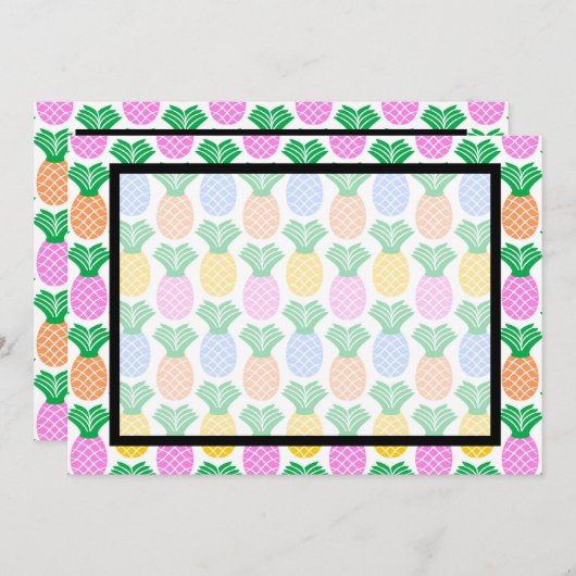 Invitation d'ananas tropique vide (Devant / Derrière)