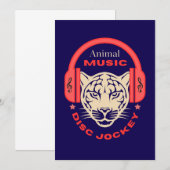Invitation dance animal musical animals disc jockey cdj (Devant / Derrière)