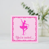 Invitation Dance Considérant : Ballerina en rose (Debout devant)