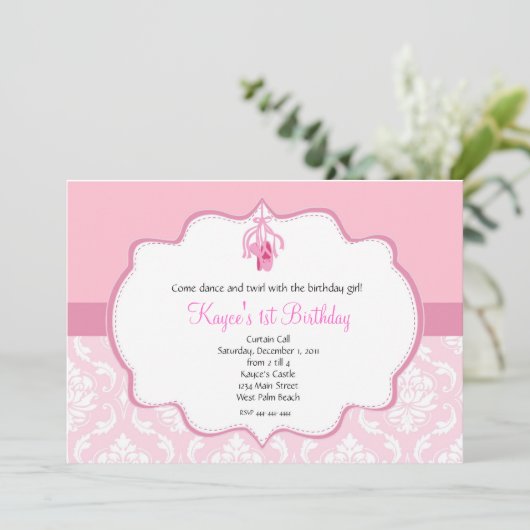 Invitation Dance Damask et perles (Debout devant)