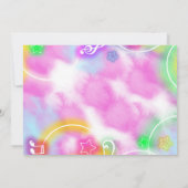 Invitation Dance Disco Party Neon Glow Photo (Dos)