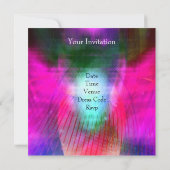 Invitation Dance Party Event Pink Purple Abstrait Mirrorball (Dos)