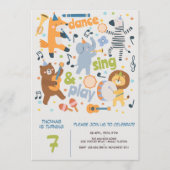 Invitation Dance sing and play kids birthday (Devant)