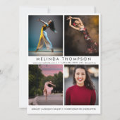 Invitation Dancer Choreographer Comp Card 5 Photo Headshot (Dos)