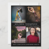 Invitation Dancer Choreographer Comp Card 5 Photo Headshot (Dos)