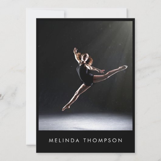 Invitation Dancer Choreographer Comp Card 5 Photo QR Code (Devant)